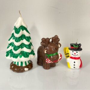 Lot of 3 unused Christmas Themed Candles.  Ready for the holidays.